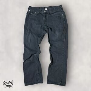 True Religion Mens Vintage Y2K Jeans Size 33 Classic Denim Pants Retro Style V03